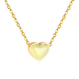 ASON Lover's Gift Heart Shape Pendant Necklaces Stainless Steel Red/Green/Blue Color Dripping Oil Chains Necklaces Collars