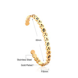 ASON – bracelet rond ouvert à motif d'étoiles spatiales, Style tendance, 63mm, couleur or, en acier inoxydable, pour femmes et hommes, bijoux à la mode