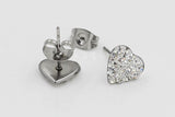 8mm Clay Heart 316L Stainless Steel Small Stud Earrings Women Fashion Earrings Wholesale Earrings