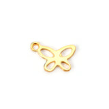 ASON 100 unids/lote amuleto hueco de mariposa con agujeros 316L oro de acero inoxidable para collar pulsera DIY suministros de joyería