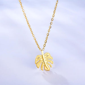 Leaf Shape Pendant Necklaces For Men/Women Rock Party Jewelry Present Statement Chain Necklace Choker 2022 New Arrival