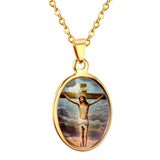 316L Stainless Steel Men Necklace Pendant Christianity Jewelry Wholesale-106401G