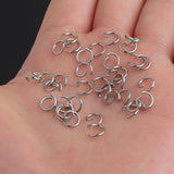 ASON 1000pcs/Lot Jump Rings Split Rings Connector Stainless Steel Gold Color For DIY Necklace Bracelet Jewelry Making Wholesale