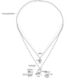 ASON Cubic Zirconia 316L Stainless Steel Gold Bridal Wedding Jewelry Set for Women Necklace Pendant Small Stud Earring