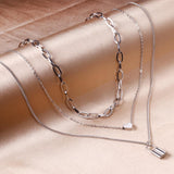 Thick Chain Necklace For Girls Cool Trendy Decor Steel Necklace For Women Cute Heart Lock Pendant Collier Aesthetic