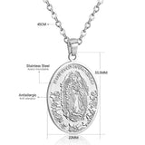 Collier ras du cou avec pendentif religieux en acier inoxydable, pour hommes/femmes, chaîne à maillons, bijoux 2020