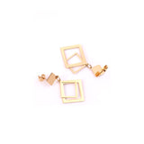 Brinco Jewelry Korean Square Triangle Drop Earring 2020 Set Stainless Steel Dangle Christmas Earrings Set For Women