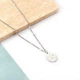 ASON classique étiquette ronde étoiles lune motif pendentif à breloque collier couleur or en acier inoxydable pour femmes hommes bijoux ras de cou