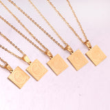 Lot Scriptures Pendant Necklaces Stainless Steel Necklace Women Jewelry