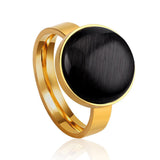 Vintage Black Opals Stone Rings for Women Wholesale Fashion Jewelry Party