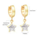 Clay CZ 2022 Star Drop Earring Sets Stainless Steel Gold Korean Dangle Earrings Set For Women Fashion Jewelry