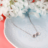 Aesthetic Classic Simple Charm Collier Shiny Cubic Zirconia Women Pendant Necklace For Office Dailywear Christmas