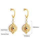 Aretes Mujer – boucles d'oreilles rondes de Style Vintage, bijoux à la mode, accessoires pour femmes, ne se décolorent pas, vente en gros, mariage 