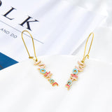 Boucles d'oreilles pendantes avec lettres assorties pour mère, amour maman, nouveau Design coloré, gouttes en forme de cœur, 2022 