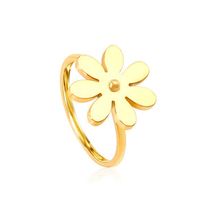 New Gold Rings For Women Bohemian Flower Rings Elegant Ladies Trendy Jewelry Cute Romantic Vacation Accessory