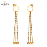 ASON déclaration moderne boucle d'oreille avec boule en acier gland boucles d'oreilles en acier inoxydable bijoux pour femmes fille cadeau de fête 