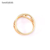 Elegant Gold Rings For Women Men Stainless Steel Engagement Wedding Jewelry For Women Girls Couple Ring Ringen Gift