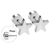 ASON Anti-allergy Star Stud Piercing Earring Punk Style Stainless Steel Gold Color Earrings For Women Accessries Wedding