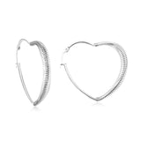 ASON Gold Color Unique Stainless Steel Hoop Earring Stylish Heart Earrings for Girl Women Daily Wear Accessories Jewelry