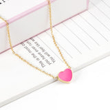 2022 Pink Heart Babygirl Choker Green Necklace Stainless Steel Chain Pendants Necklaces For Women Summer Jewelry