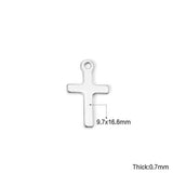 ASON 100 unids/lote dijes cruzados 316L colgante religioso de acero inoxidable Color dorado plata para collar DIY suministros de joyería