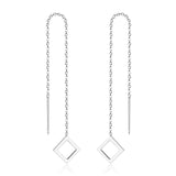 ASON Korean Statement Long Tassel Drop Dangle Earrings 2022 for Women Stainless Steel Earring Set Female Fashion Jewelry