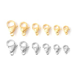 ASON 100Pcs/Lot Gold/Silver Color Stainless Steel Lobster Clasp Hooks Necklace Bracelet Accessories For Jewelry Making Supplies