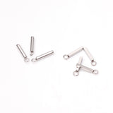 ASON 100 unids/lote barra de acero inoxidable varilla de Metal con pendientes de borla accesorios de encanto para pendientes DIY suministros de joyería