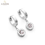 ASON Preciosos Pendientes Colgantes con Números Romanos con Circonia Cúbica para Mujeres Niñas Pendientes Colgantes Accesorios Joyería Regalo 