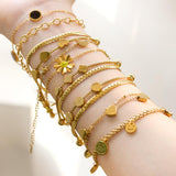 2022 Office Ladies Decor Heart Bracelets Charm Steel Gold Girls Chunky Chain Braclet For Women Valentines Gift Hand