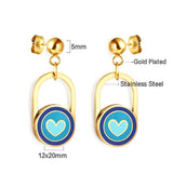 Egirls Jewelry On Ears Oval Shape Trendy Products Gifts For Girls/Woman Cute Pink Butterfly Earrings Heart Dangles