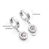 ASON Lovely Roman Numerals Pendant Earrings with Cubic Zirconia for Women Girls Dangle Earring Accessories Jewelry Gift