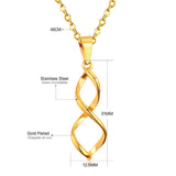 ASON Stylish Stainless Steel Gold Color Chain Necklaces with Pendant for Men Women Chokers Party Gift Accessories Jewelry