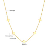 Collier Choker 8mm Pendant Babygirl Gold Chain Necklace For Women Men Jewelry Stainless Steel Necklaces Set