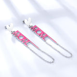 Mother Matching Letter Pendients Earrings For Woman Love Mama Dangle Earrings 2022 New Colorful Design Heart Drops