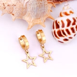 ASON Fashion 2022 Statement Drop Dangle Star Earrings for Women Stainless Steel Hanging Earring Set for Female Jewelry