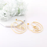 Stainless Steel Baby Shape Stud Earring Fashion Jewelry Bronco No Fade Gold Color Earring Fashion Jewelry Collier