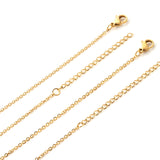 ASON 10Pcs/lot Stainless Steel 45cm+5cm Extension Chain Link Ladies Necklace Jewelry Accessories Gold Silver Color Long Necklace