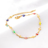 ASON Trendy Evil Eyes Charm Anklet 316L Stainless Steel Gold Color Foot Chain for Women Beach Jewelry Fashion Jewelry Gift