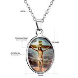 316L Stainless Steel Men Necklace Pendant Christianity Jewelry Wholesale-106401G