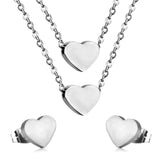 ASON Stainless Steel Double Heart Pendants Women Choker Necklaces Gold Color Multialyer Chains Necklace Party Gift Jewelry