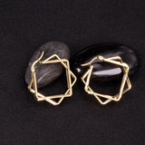 Women Hoop Earrings Multilayer Square Gold Color Huggie Earrings Fashion Party Jewelry For Girls