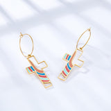 Boucles d'oreilles romantiques en acrylique pour femmes, Bijoux de vacances, pendentif géométrique en forme de cœur, style Boho Vintage, Bijoux féeriques