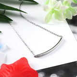 ASON Simple Style Curve Tube Pendants Necklaces Stainless Steel Gold Color Chains Necklaces Party Gift Wholesale Chokers