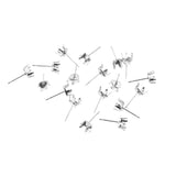 ASON 100 pcs/lot Base de boucle d'oreille en acier inoxydable 316L goutte d'eau griffe boucles d'oreilles faisant pour la fabrication de bijoux à bricoler soi-même faisant des accessoires de bijoux