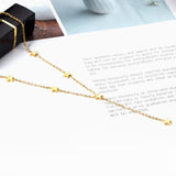 ASON Lovely Star Pendant Necklace Stainless Steel Gold Color Accessories Fashion Choker for Women Party Gift Jewelry