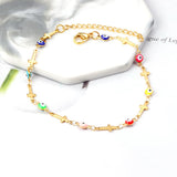 ASON Trendy Evil Eyes Charm Anklet 316L Stainless Steel Gold Color Foot Chain for Women Beach Jewelry Fashion Jewelry Gift