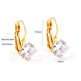 Boucles d'oreilles créoles couleur or Zircon pour femmes, bijoux à la mode en acier inoxydable 2020, bijoux pendientes Bricos