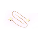 Simple Tassel Linear Chain Long Drop Earrings For Women Girl Geometric Star Hanging Ear Line Japan Korean Jewelry 2022