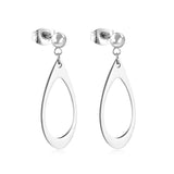 ASON – boucles d'oreilles ovales creuses en acier inoxydable, élégantes, couleur or, Piercing, goutte d'eau, accessoires bijoux pour femmes 